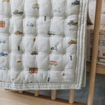 Quilted Chambray Blanket - Rush Hour