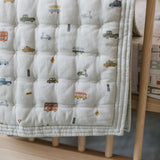 Quilted Chambray Blanket - Rush Hour