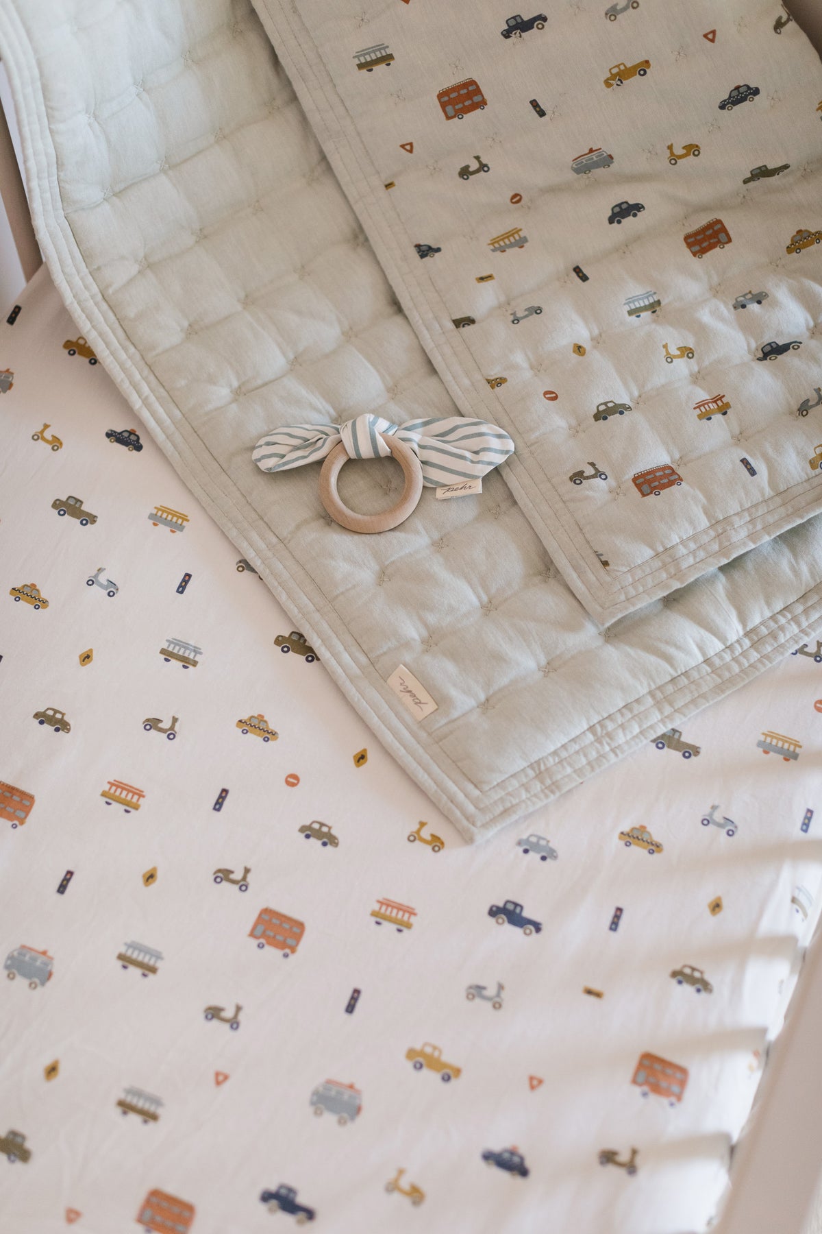 quilted chambray blanket rush hour