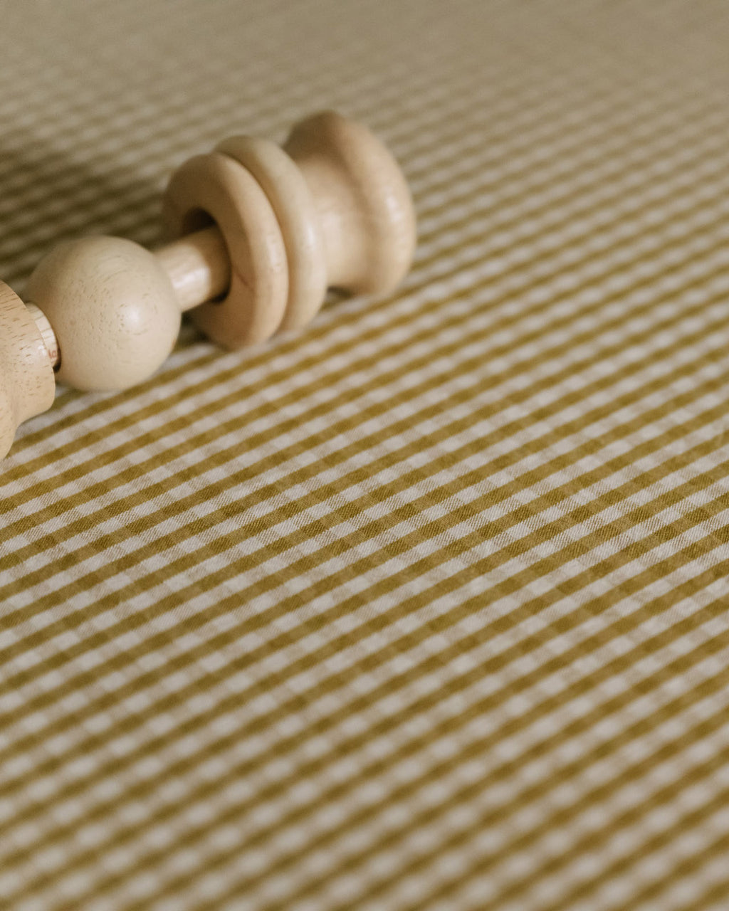 Pehr-Gingham Crib Sheet-Dijon-2