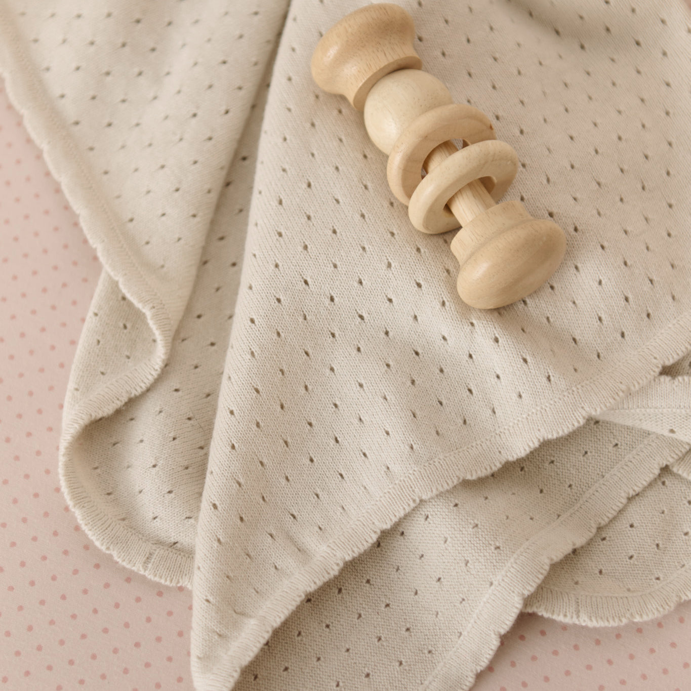 Pehr-Dotty Knit Blanket-Natural-2