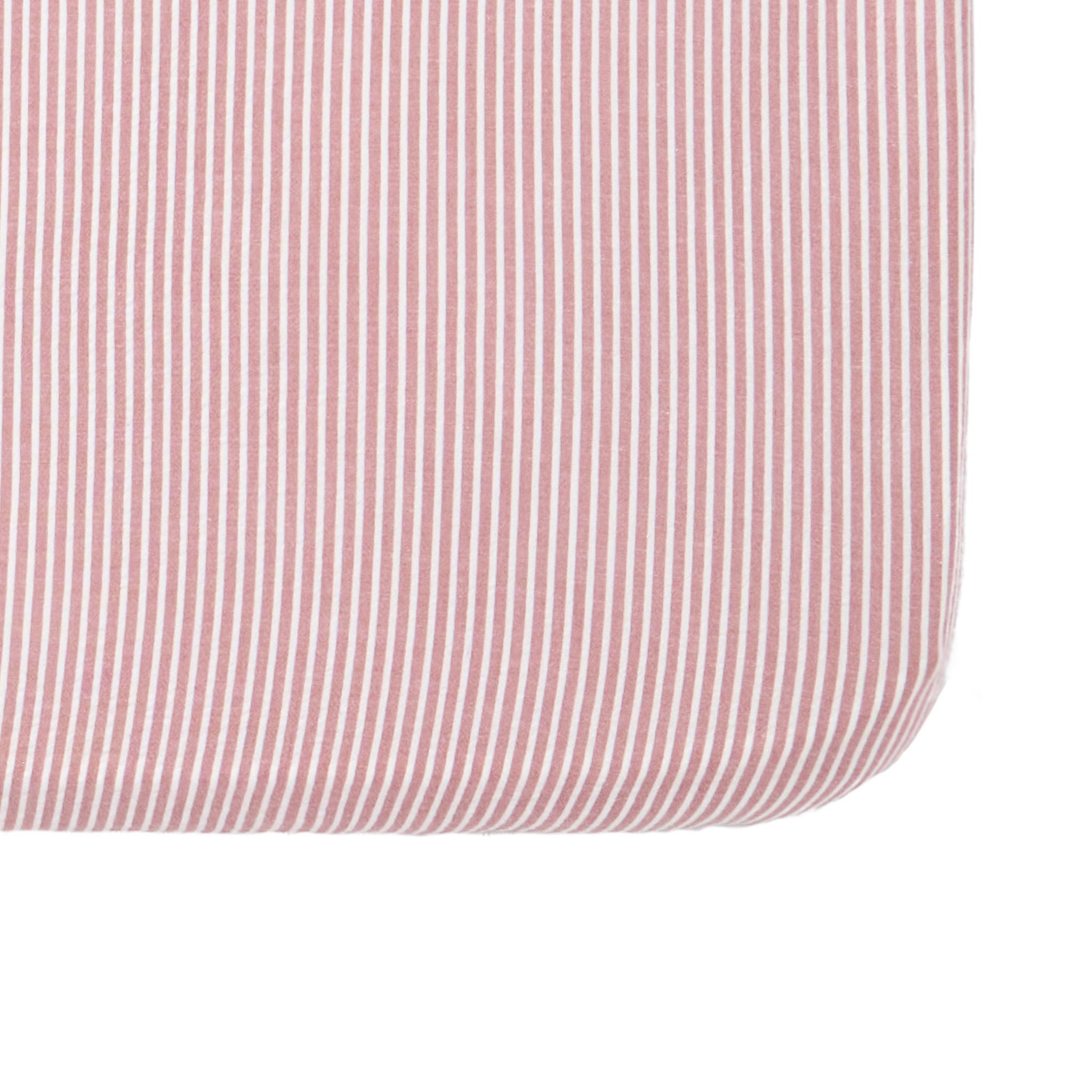 Pehr-Seersucker Crib Sheet-Anchor Red-1