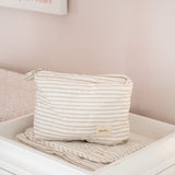 Pehr-On The Go Pouch-Stripes Away Pebble Grey-2