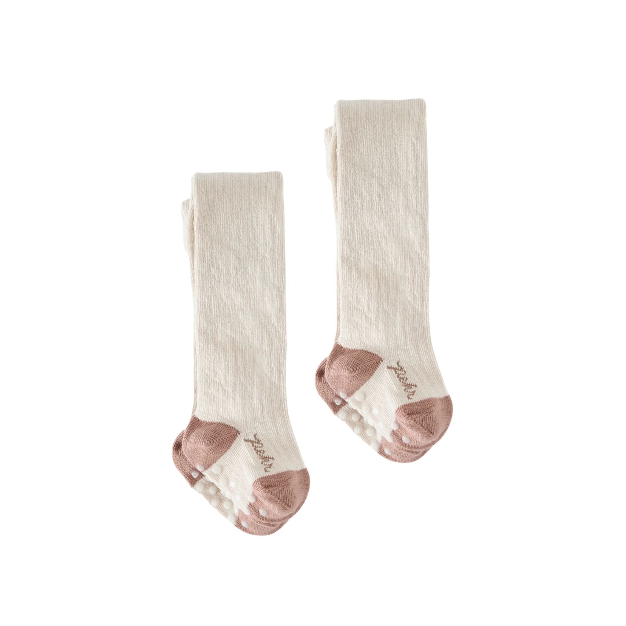 Pehr-Ribbed Tights - 2 Pack-Natural-1