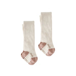 ribbed tights 2 pack natural in neutrals pattern