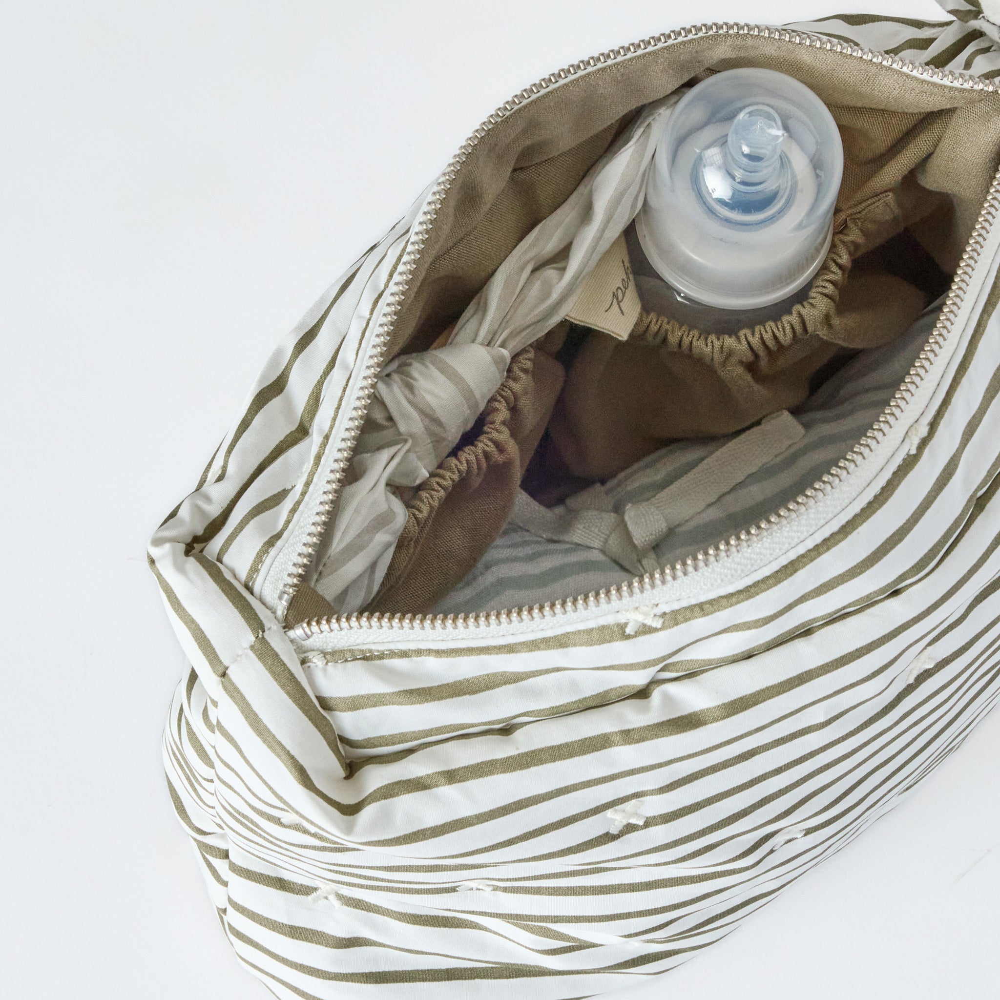 Pehr-On The Go Pouch-Stripes Away Olive Medium-5