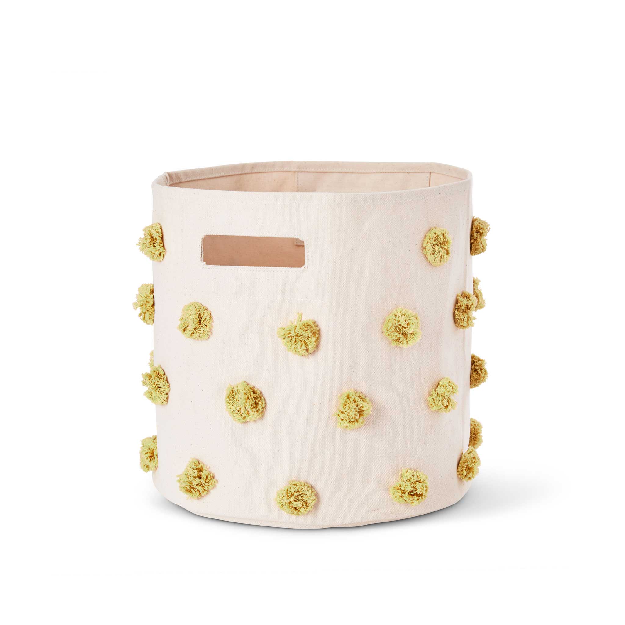 pom pom basket bin marigold pehr
