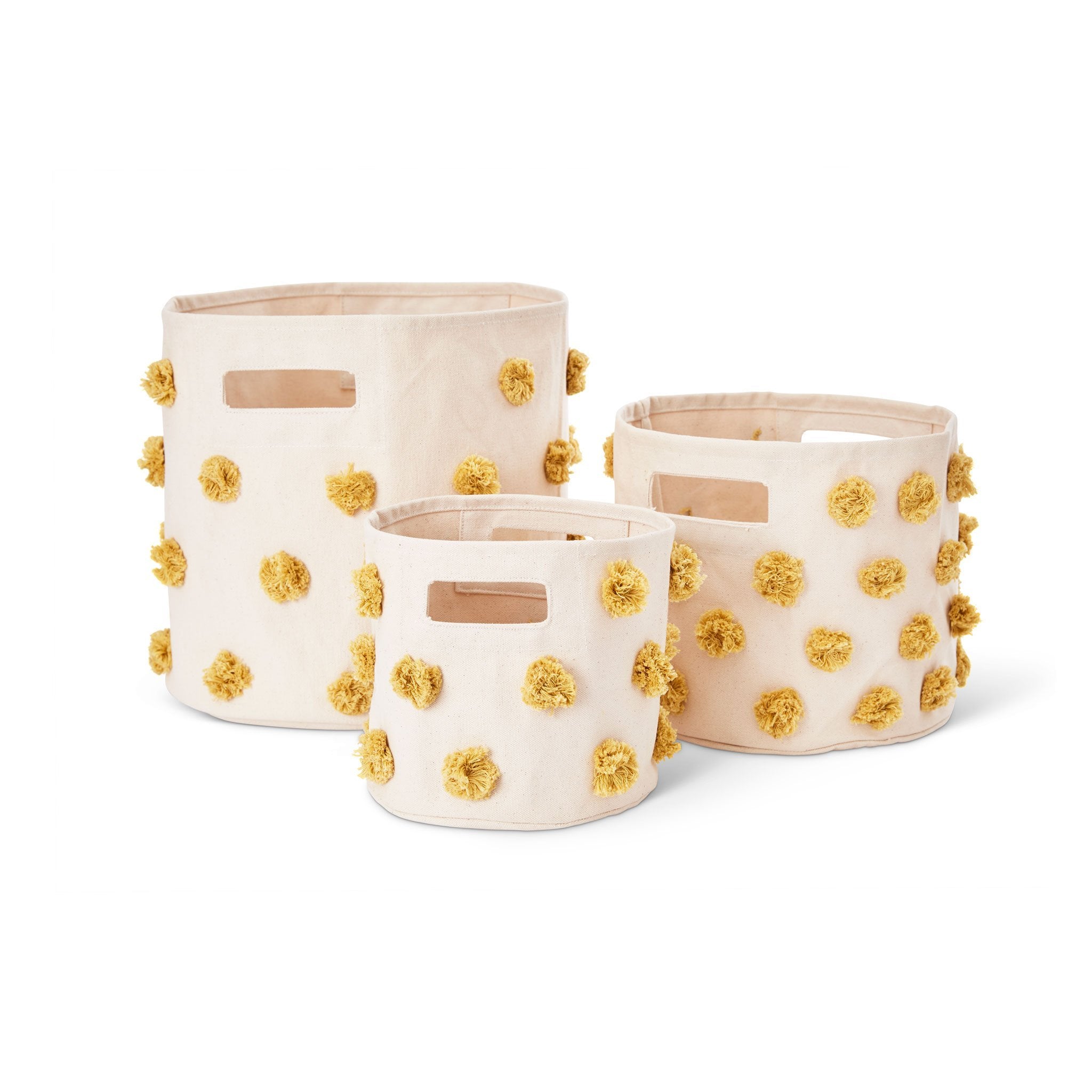pom pom basket bin marigold pehr