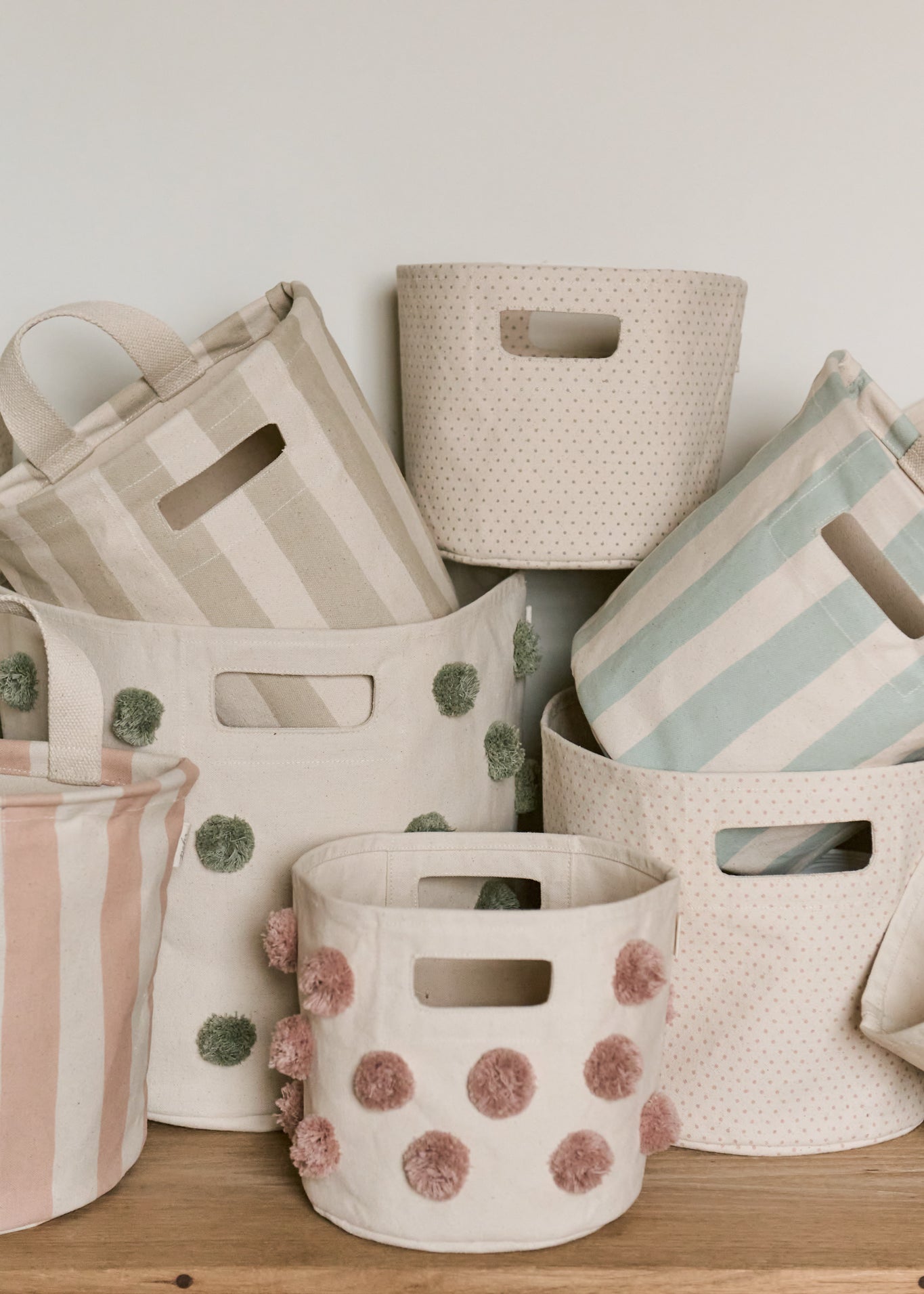 pom basket bin sage