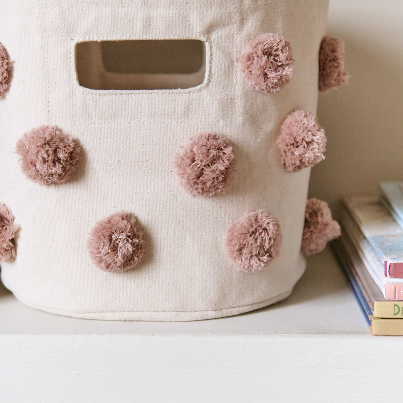 Pom Pom Basket Mini - Rose Pink