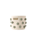pom basket mini sage in greens pattern