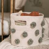 Pom Pom Basket Mini - Sage