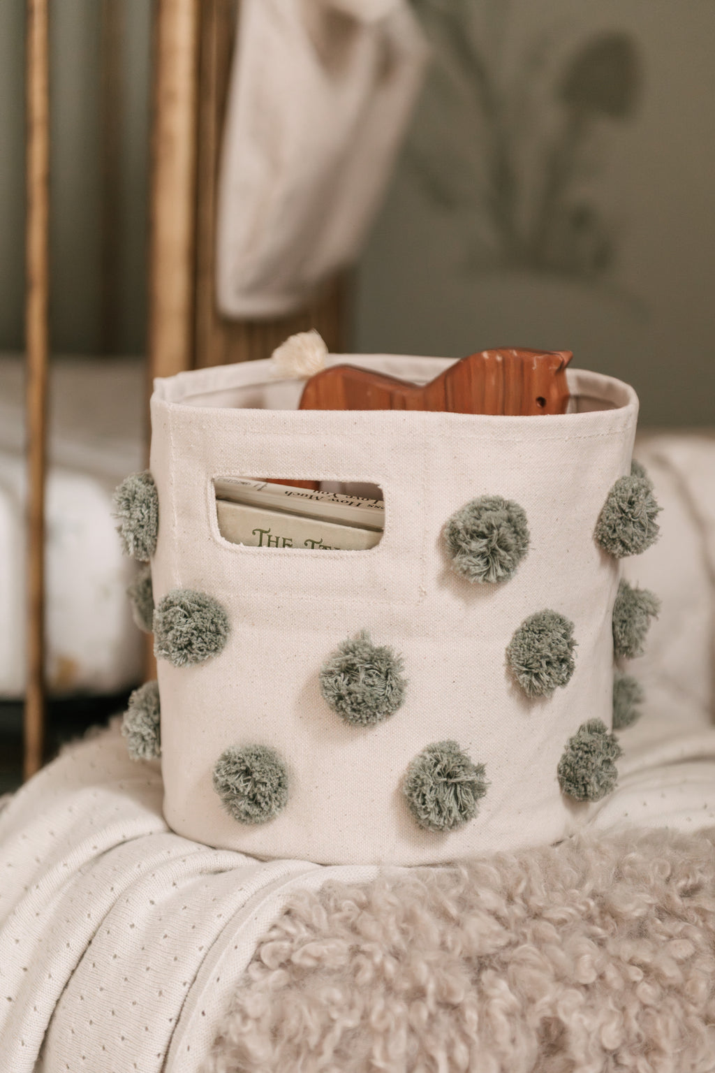 pom basket mini sage