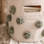 Pom Pom Basket Mini - Sage