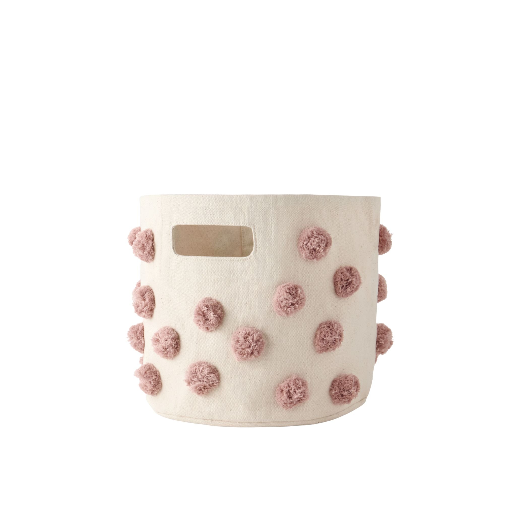 Pom Pom Basket Pint - Rose Pink