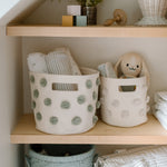 Pom Pom Basket Pint - Sage