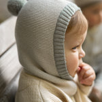 Pehr-Toddler Wool Knit Balaclava-Natural - Sage-2
