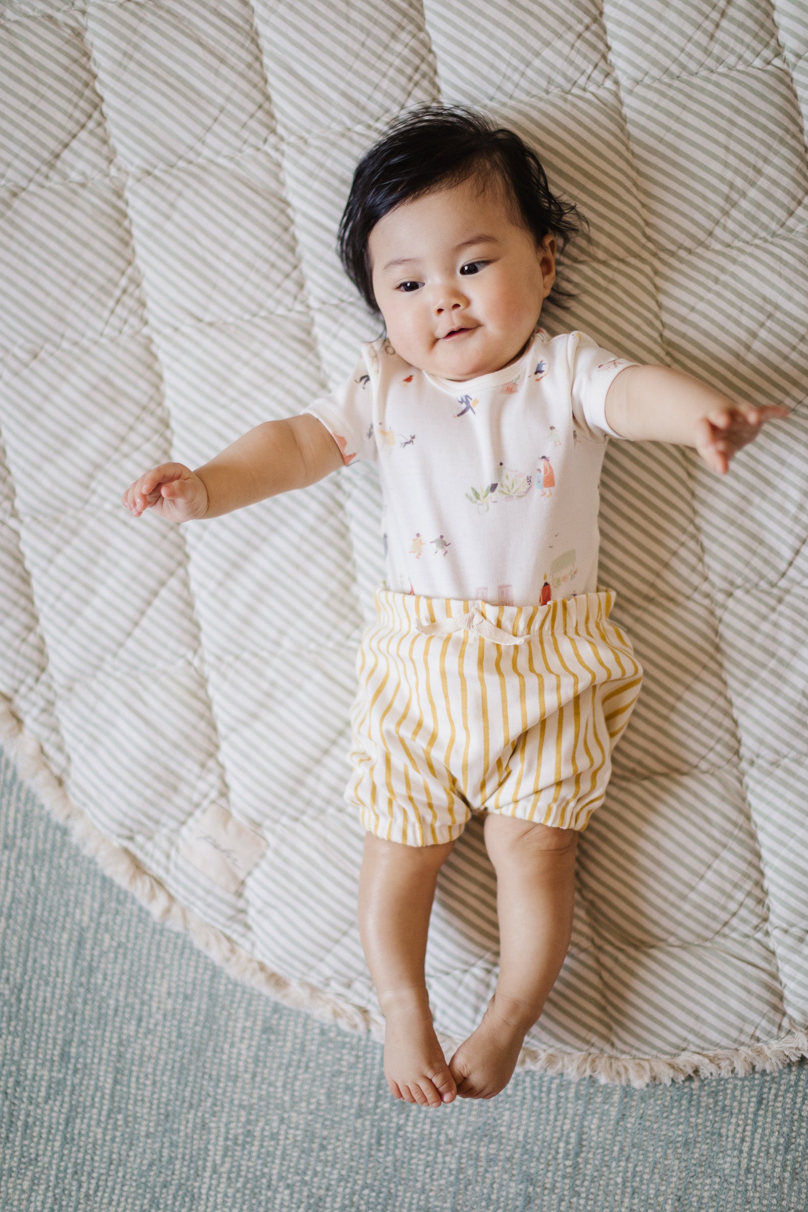 Pehr-Bloomer Short-Stripes Away Marigold-4