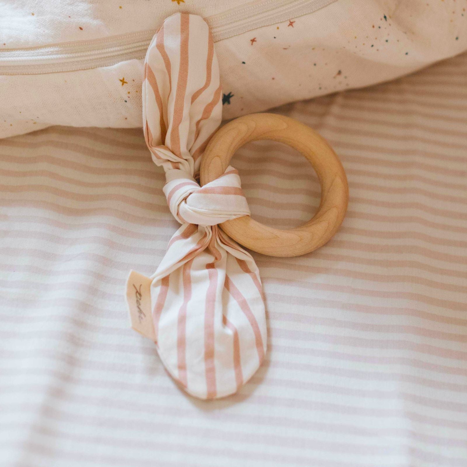 Pehr-Striped Crib Sheet-Stripes Away Petal-2