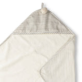 Pehr-Striped Hooded Towel-Stripes Away Pebble Grey-1