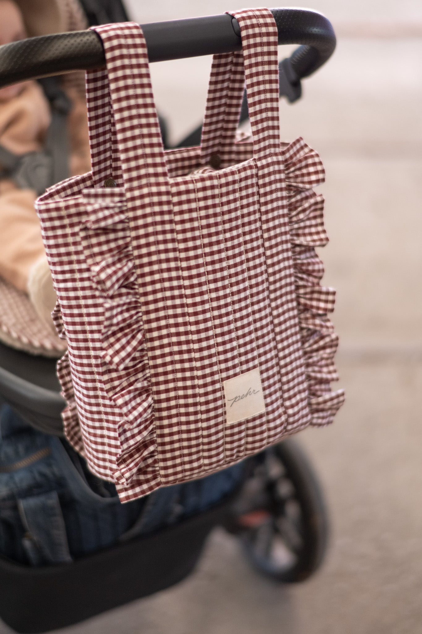 Pehr-Bucket Stroller Organizer Set-Mulberry-4