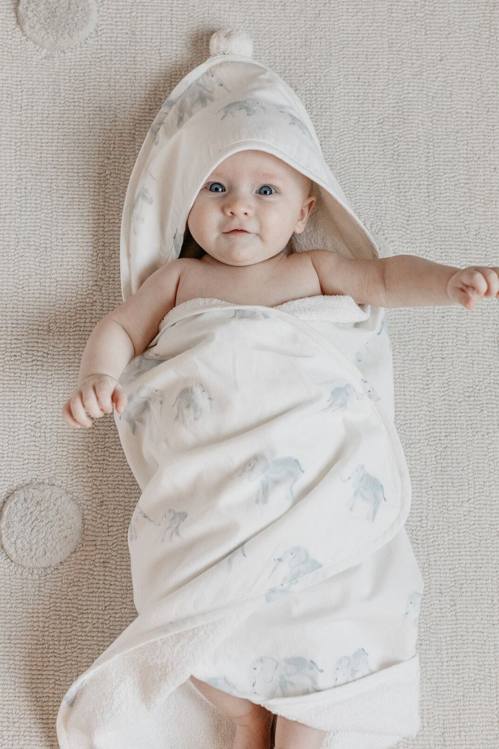 Pehr-Follow Me Hooded Towel-Follow Me Elephant-2