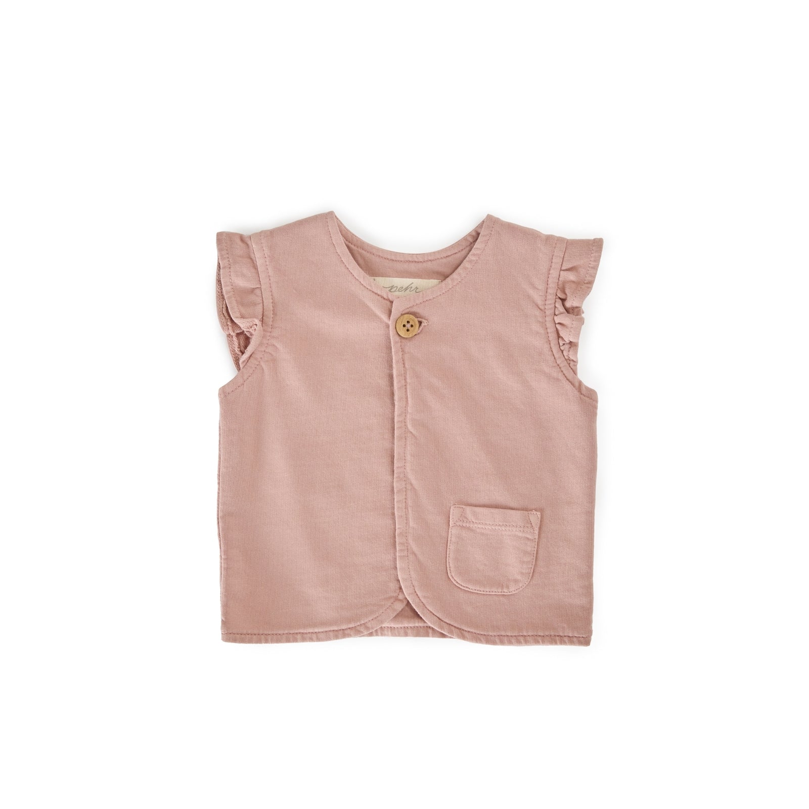 French Terry Ruffle Vest Top Pehr Soft Peony 0 - 6 mos. 