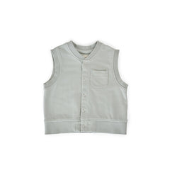Pehr-French Terry Patch Pocket Vest-Soft Sea-1
