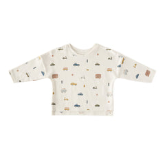 Pehr-Dropped Shoulder Long Sleeve Toddler Top-Rush Hour-1