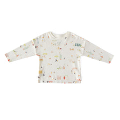 Pehr-Dropped Shoulder Long Sleeve Toddler Top-Explore the World-1
