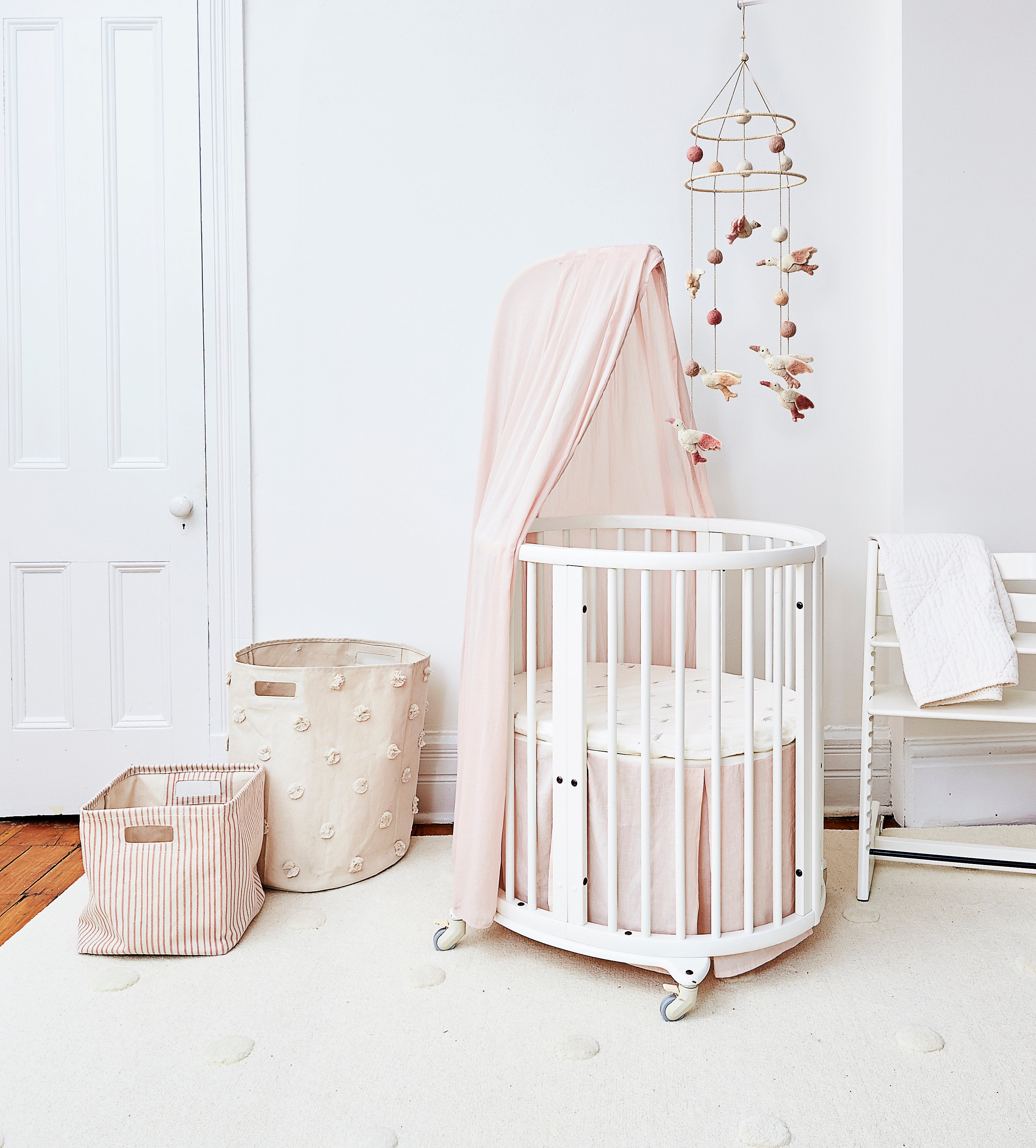 Pehr-Stokke x Pehr Crib Skirt-Grey Sleepi Mini-2