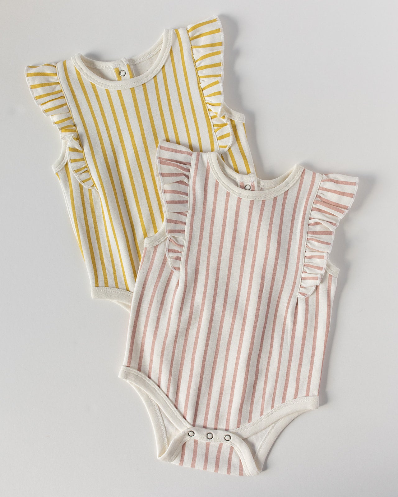 Pehr-Sleeveless Ruffle One-Piece-Stripes Away Marigold-5