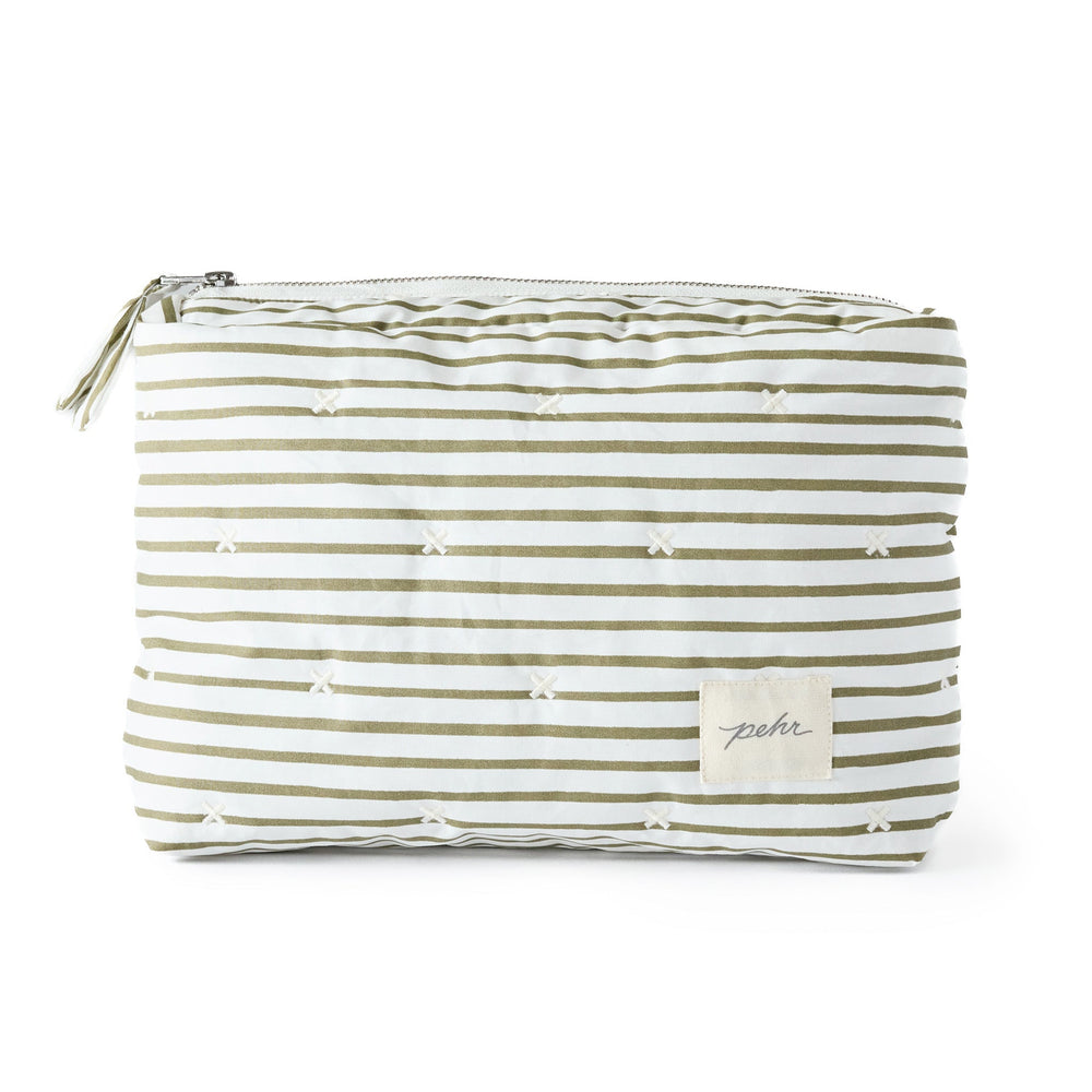 On The Go Pouch Pouch Pehr Stripes Away Olive Medium 