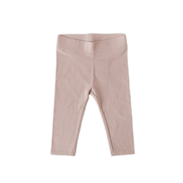 Organic Cotton+Spandex Ankle Length Leggings for Girls - Pink