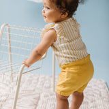 Pehr-Sleeveless Ruffle One-Piece-Stripes Away Marigold-4