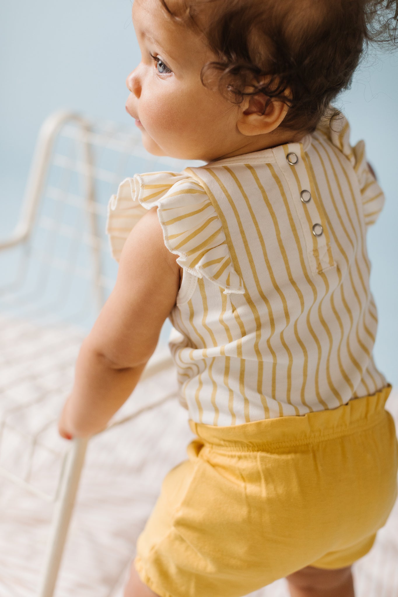 Pehr-Sleeveless Ruffle One-Piece-Stripes Away Marigold-3