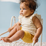 Pehr-Sleeveless Ruffle One-Piece-Stripes Away Marigold-2