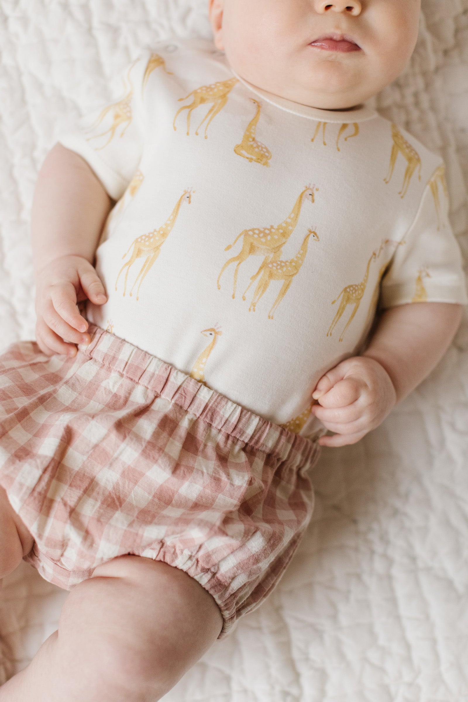 Pehr-Short Sleeve Shoulder Snap One-Piece-Follow Me Giraffe-3