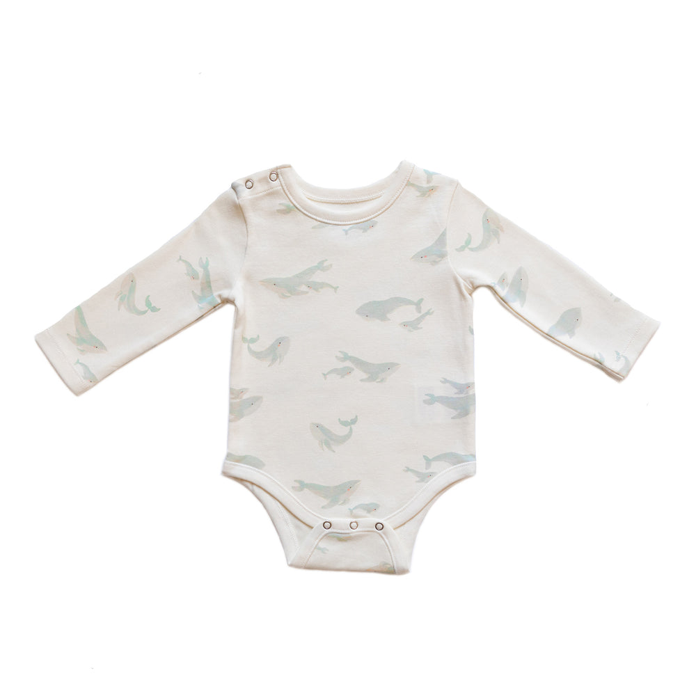 Shoulder Snap One-Piece One-Piece Pehr Follow Me Whale 0 - 3 mos. 