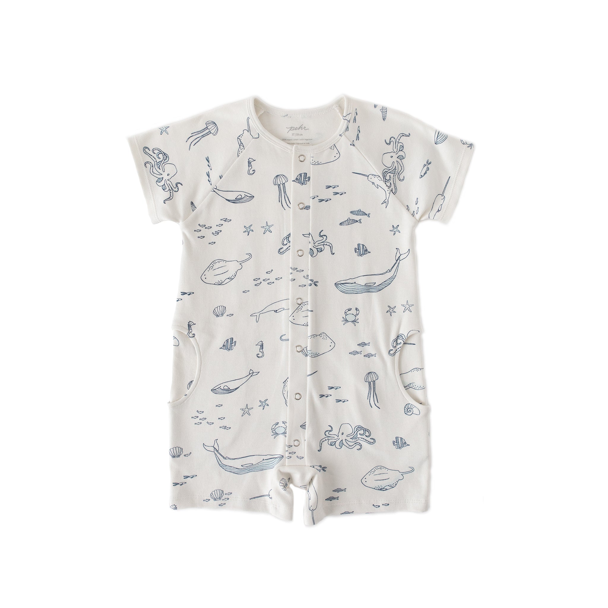 Pehr-Short Sleeve Romper-Life Aquatic-5