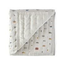 Pehr-Quilted Chambray Blanket-Rush Hour-1