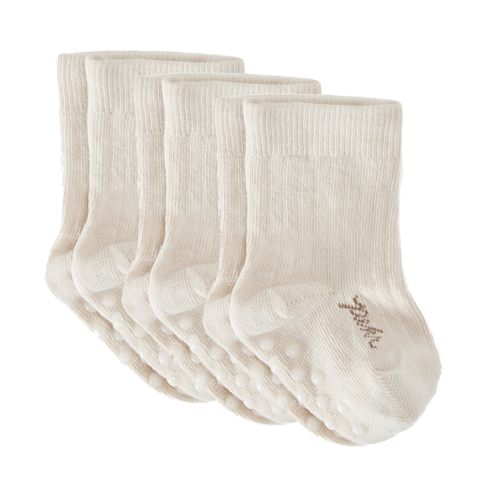 Crew Socks with Grips 3 - Pack 3-Piece Set Pehr Natural Set 0 - 6 mos. 