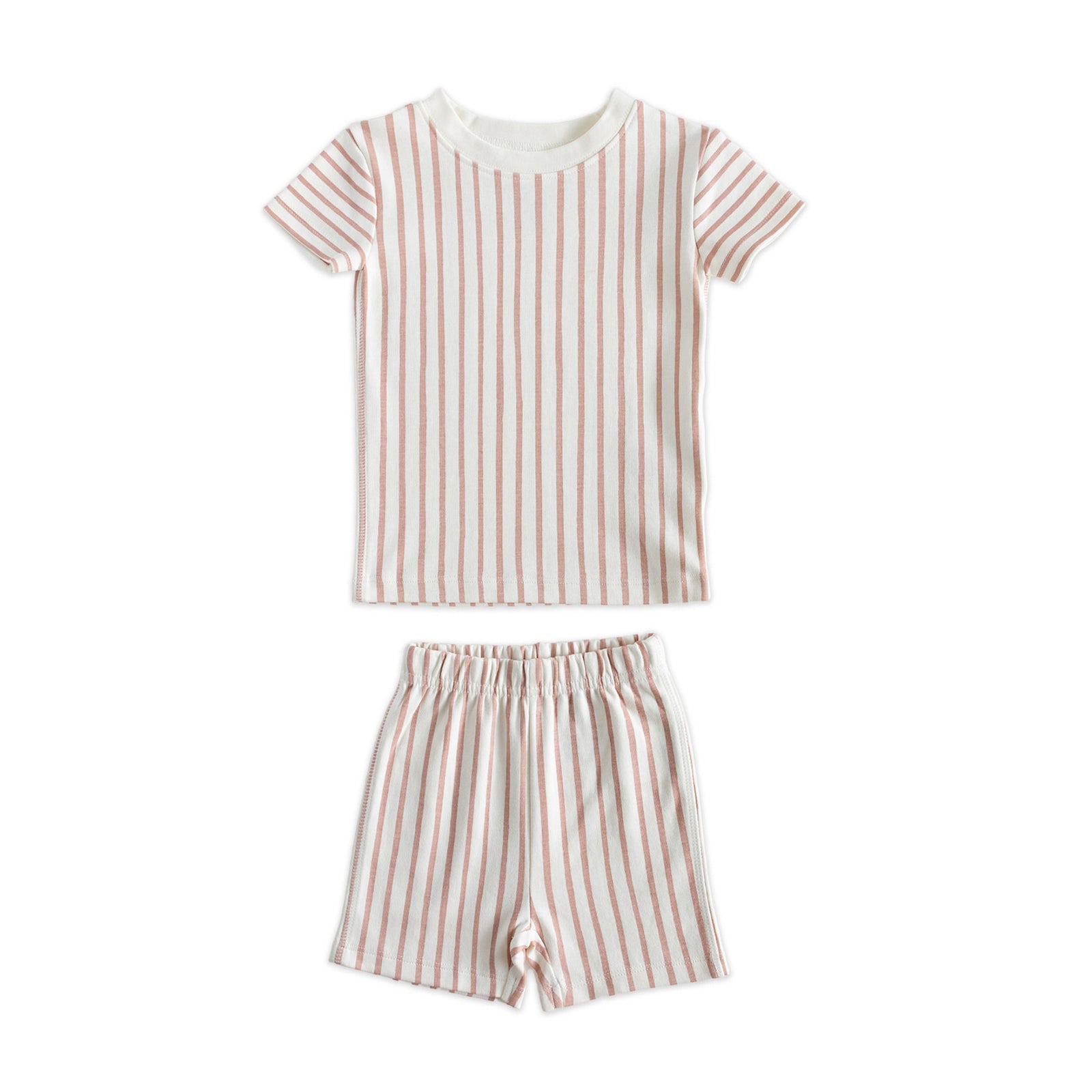 Short Sleeve Toddler Pajama (18 mos. - 5T) Sleep Pehr Stripes Away Peony 18 - 24 mos. 
