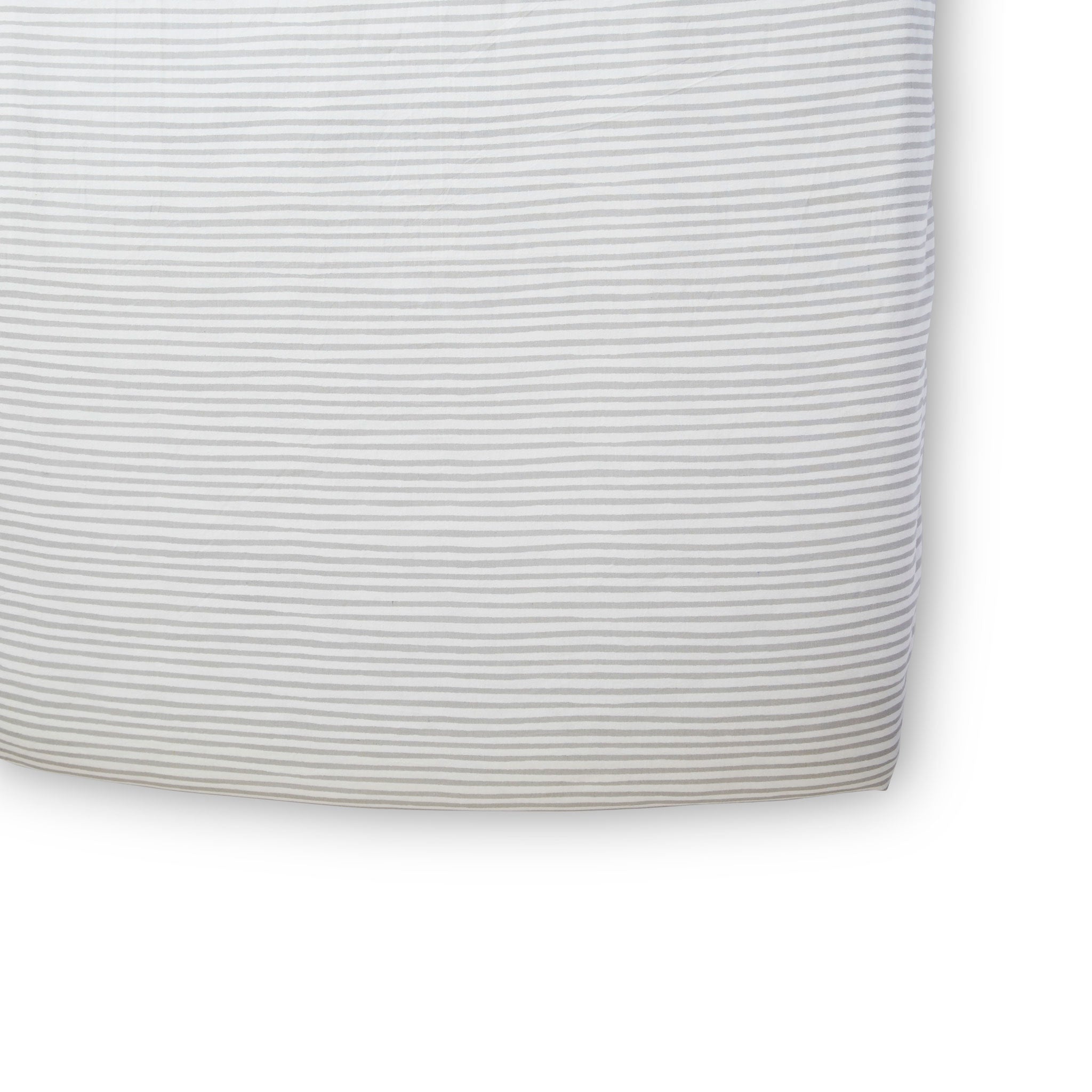 Pehr-Striped Crib Sheet-Stripes Away Pebble Grey-1