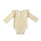 Pehr-Long Sleeve Ruffle One-Piece-Stripes Away Marigold-1