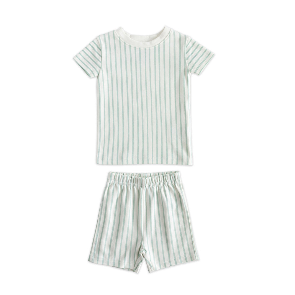 Short Sleeve Toddler Pajama (18 mos. - 5T) Sleep Pehr Stripes Away Sea 18 - 24 mos. 