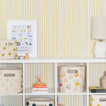 Pehr-Chasing Paper X Pehr Wallpaper-Stripes Away Marigold-3
